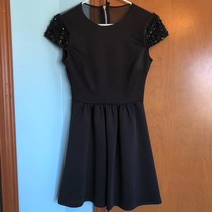 Black Cocktail Dress w/ embellished shoulders